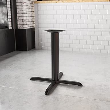 Flash Furniture 33'' x 33'' Restaurant Table X-Base with 4'' Dia. Table Height Column - Image 2