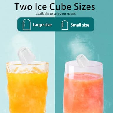 Countertop Ice Maker, 9 Cubes in 6 Mins, 26Lbs/24H, 2 Sizes of Bullet Ice, Auto-Cleaning Portable Machine with Scoop & Basket, Easy-Touch Display, Quiet Operation for Home/Kitchen/Office/Bar - Image 7