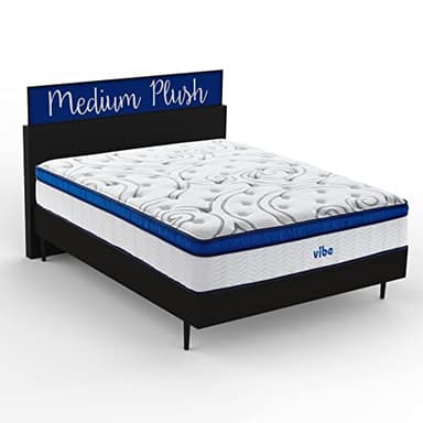Vibe Quilted Hybrid Mattress, 12-Inch Innerspring and Pillow Top Gel Memory Foam Mattress, Fiberglass Free, CertiPUR-US Certified Bed in a Box, Full, White - Image 3