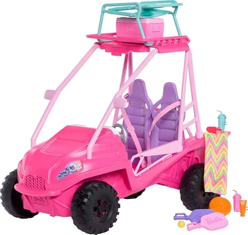 Barbie Mysteries: Beach Detectives Playset with Beach Buggy Toy Car & 10+ Accessories, Including Beach Chair & Towel - Image 1