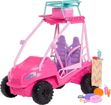 Barbie Mysteries: Beach Detectives Playset with Beach Buggy Toy Car & 10+ Accessories, Including Beach Chair & Towel - Image 1