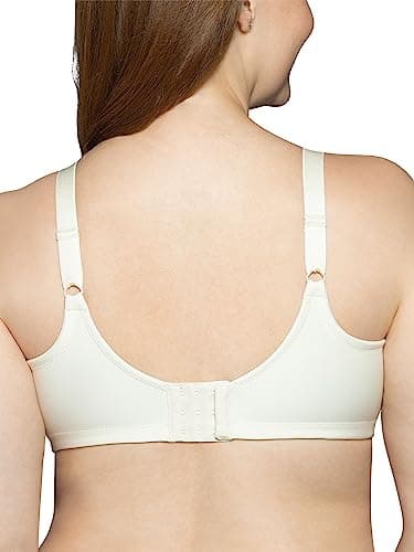 Vanity Fair Women's Full Figure Beauty Back Smoothing Bra, 4 Way Stretch Fabric, Lightly Lined Cups up to H, Wirefree-Ivory, 46C - Image 3
