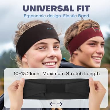 Sleep Headphones Bluetooth Headband for Side Sleeper 2-Pack, 14H Playtime, Wireless Headband Headphones with HD Stereo Speakers for Workout,Running,Yoga, Ideal Gifts for Men, Women, Teens - Image 5