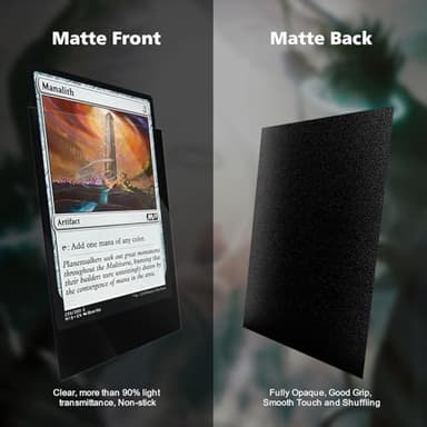 600CT MTG Card Sleeves, Katomula Clear Front Textured Back Card Sleeve Deck Card Protectors, Standard Size Card Sleeves for MTG, Baseball Card, Sports Cards, Game Card - Image 6