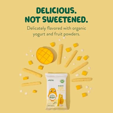Little Bellies Organic Mango Yogurt Pick-Me Sticks, (Pack of 5 x 0.56 oz Individual Packs) - Image 6