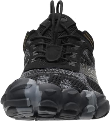 WHITIN Men's Trail Running Shoes Minimalist Barefoot Five Fingers Wide Toe Box Size 10 Gym Workout Fitness Zero Drop Minimus FiveFingers Black 43 - Image 2