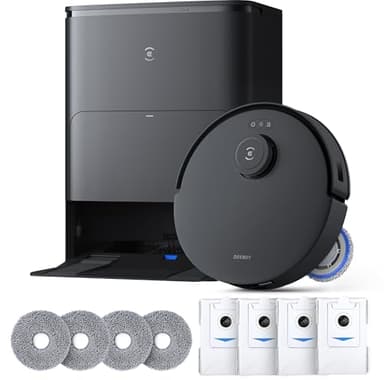 ECOVACS DEEBOT T30S Care Robot Vacuum and Mop, 11000Pa, ZeroTangle Technology, TruEdge Adaptive Edge, Hot Wate Washing, Self-Emptying, Self Refilling, Auto Lifting, Obstacle Avoidance - Image 1