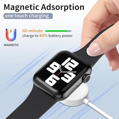 Magnetic Charger for Apple Watch, Wireless Charging Cable for All iWatch Series (1 m) - Image 2