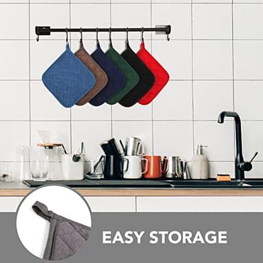 Joyhalo 4 Pack Pot Holders for Kitchen Clearance, Hot Pads for Kitchen, Countertops, Oven Pot Holders Bulk, Potholders Sets for Kitchens Heat Resistant, Grey - Image 6