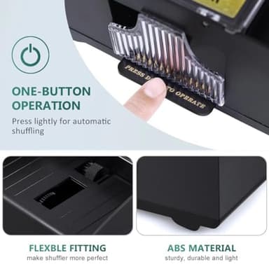 Rareidel Automatic Card Shuffler 2 Deck, Battery Operated Card Dealer Machine, Electric Casino Card Shuffler for UNO, Blackjack, Texas Hold'em, Home Card Games - Image 5