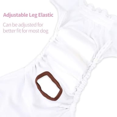 CuteBone Dog Diapers Female Washable Small Medium Large 3 Pack Reusable Doggie Diapers Puppy Period Pants for Doggy Heat Cycle Peeing D70S - Image 2