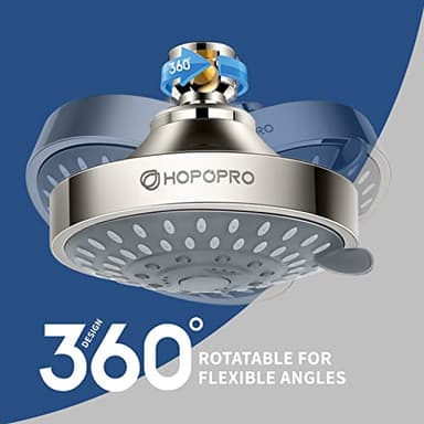 HOPOPRO 5-Mode High Pressure Shower Head - The Washington Post, NBC News, Today TV Show Recommended - High Flow Fixed Showerheads (4 Inch Brushed Nickel) - Image 4