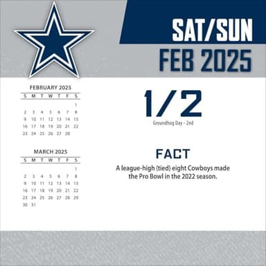 TURNER SPORTS Dallas Cowboys 2025 Box Calendar (25998053036) - Image 3