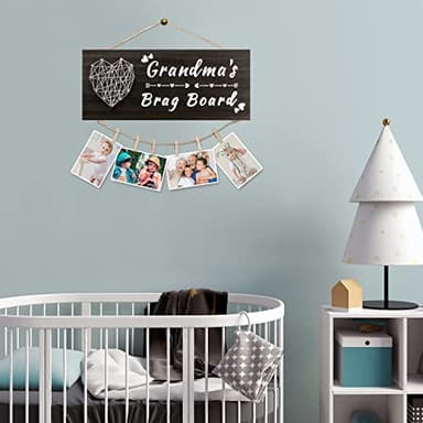 Yunfan Mothers Day Gifts for Grandma Grandma's Brag Board from Granddaughter Grandson Grandkids Picture Frame Photo Holder Birthday Christmas Thanksgiving Valentines Gifts - Image 4