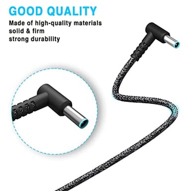 19.5V 3.33A 65W Laptop Charger for HP Elitebook 840 850 845 830 820 G3 G4 G5 G7 G8 G9, HP ProBook, Envy, Pavilion, Spectre, Stream, Notebook 15 Series Smart Blue Tip Power Cord Adapter - Image 6
