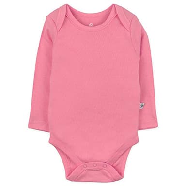 HonestBaby 5-Pack Organic Cotton Long Sleeve Bodysuits, Pink Ombre, 6-9 Months - Image 2