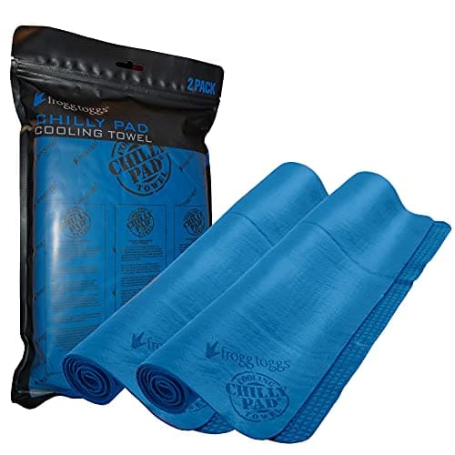 FROGG TOGGS Chilly Pad Cooling Towels, Blue - 2 Pack, 33"x13" - Image 1