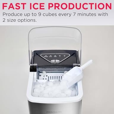 Frigidaire EFIC123-SS Counter Top Maker, Produces 26 pounds Ice per Day, Stainless Steel - Image 4