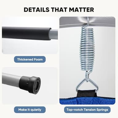 DUMOS 48" Rebounder Trampoline for Adults with Handle, Exercise Trampoline Foldable Indoor Mini Rebounders with Adjustable Bar for Workout Fitness Max Load 330lbs - Image 8