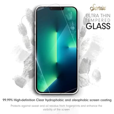 Sonix | 3 Pack Glass Screen Protector for iPhone 15 Pro Max + 3 Pack Camera Lens Protector | Case Friendly, Tempered Glass - Image 7