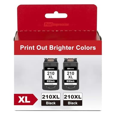 PG-210XL Black Ink Cartridge Replacement for Canon 210XL Black Ink Cartridge PG-210XL PG 210 XL Work for Canon PIXMA IP2700 IP2702 MP230 MP250 MP280 MX320 MX330 MX340 MX350 MX410 MP480 MP490(2 Black) - Image 1