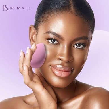 Makeup Sponge Set BS-MALL Triangle Puff 14 Pcs for Liquid, Cream, and Powder, Multi-colored Makeup Sponges and Mini Sponge with Case (A-Purple) - Image 6