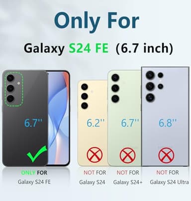 FNTCASE for Samsung Galaxy S24-FE Case: Military Grade Drop Proof Protection Mobile Cover with Kickstand | Matte Textured Rugged Shockproof TPU | Protective Sturdy Phone Case Orange - Image 2