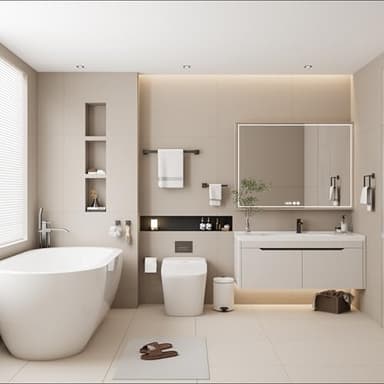 20-Pieces Matte Black Bathroom Accessories Set, 23.6 Inch Bath Towel Bar Set, SUS 304 Stainless Steel Bathroom Hardware Set, Towel Racks for Bathroom Wall Mounted. - Image 8