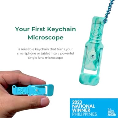 Keychain Microscope (Make-roscope by Jeremake) x125 Magnification for iPhone, iPad and Android Phone/Tablets - Image 2