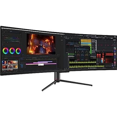 INNOCN 49" Curved Gaming Monitor 144Hz Ultrawide 32:9 WDFHD 3840 x 1080P, R1800, 99% sRGB, HDR400, USB Type C, DisplayPort, HDMI, Built-in Speakers, Height/Tilt Adjustable - 49C1G - Image 2