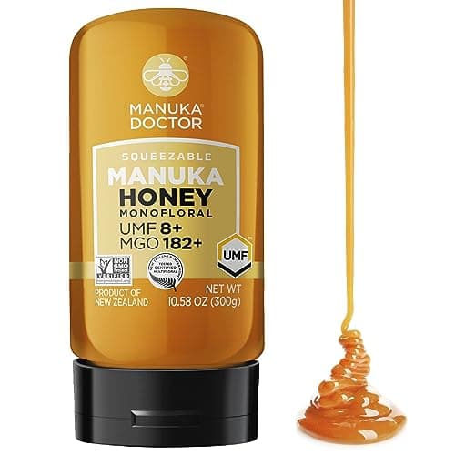 MANUKA DOCTOR - Manuka Honey SQUEEZY MGO 182+ / UMF8 DUAL RATED Monofloral, 100% Pure New Zealand Honey. Certified. Guaranteed. RAW. Non-GMO (10.58 oz) - Image 1