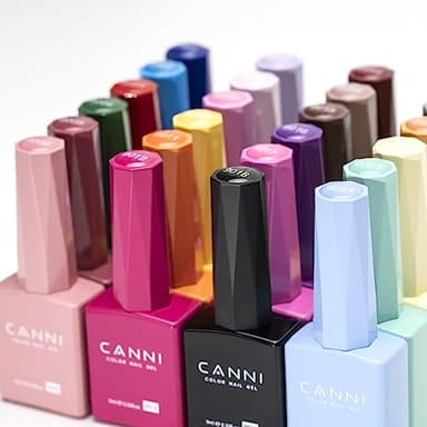CANNI 2Pcs Hema-Free Black White Gel Nail Polish Set- Black and White Gel Polish Kit, Soak Off LED Nail Gel Manicure Kit DIY at Home Salon Gifts for Women Girls - Image 6