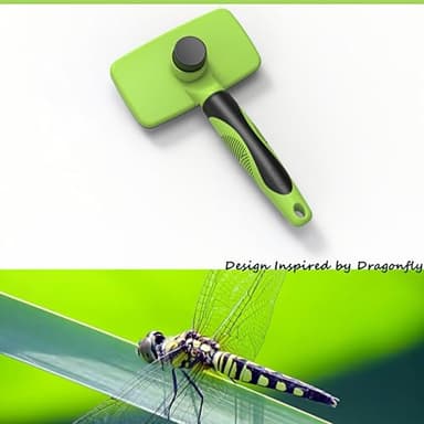 OEFEO Self Cleaning Slicker Brush for Dogs& Cats, Skin Friendly Grooming Brush for Shedding Long&Short Haired Dogs& Cats, Deshedding Pet Supplies Accessories, Green - Image 5