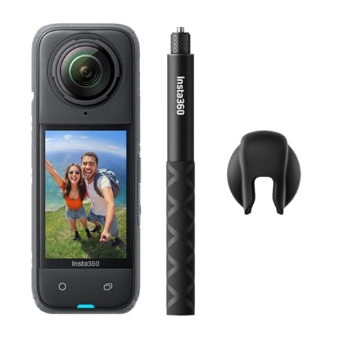 Insta360 X4 Get-Set Bundle - 8K Waterproof 360 Action Camera, 4K Wide-Angle Video, Invisible Selfie Stick Effect, Removable Lens Guards, 135 Min Battery Life, AI Editing, Stabilization - Image 1