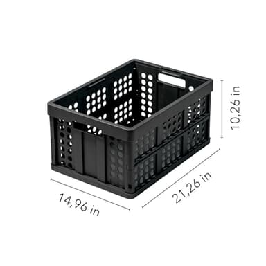 Clax® crate | folding box | basket | 48 qt (12 gal) | black - Image 7