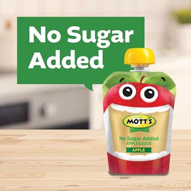Mott's No Sugar Added Applesauce, 3.2 Oz Clear Pouches, 24 Count (6 Packs Of 4), Good Source Of Vitamin C, No Artificial Flavors - Image 4