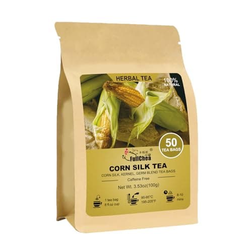 Fullchea - Corn Silk Tea Bags, 50 Counts - Subtly Sweet Flavor & Corn Aroma - Non-GMO - Caffeine-Free - Support Kidney & Aid Digestion - Image 1
