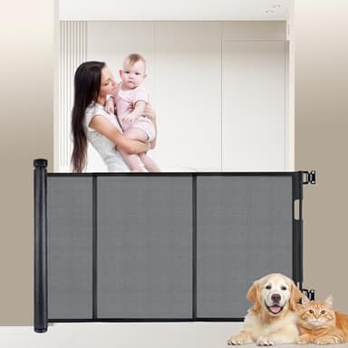 Colbabe 200″ Extra Wide Retractable Baby Gate – 41.5″ Tall Mesh Safety Gate for Oversized Openings, Living Rooms, Patios – Child & Pet Barrier for Indoor Outdoor Use, Black - Image 9