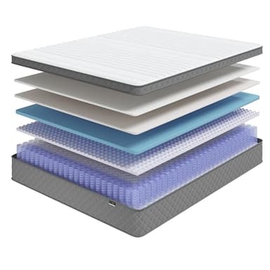 PurrJoys Firm Queen Mattress, 12 Inch Queen Bed Mattress in a Box，Cooling-Gel Memory Foam&Pocket Spring Hybrid, CertiPUR-US Certified, Firm - Image 5