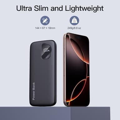 2025 2-Pack 12800mAh Portable Charger with Built in Cables, Travel Essential Battery Pack, 4 Outputs 2 Inputs Slim Power Bank with Cord Wires for iPhone 16/15/14, Samsung Galaxy S23/22, Pixel etc - Image 4