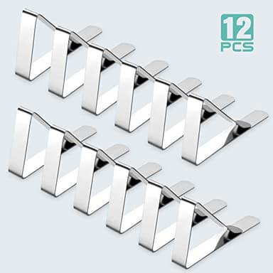 12 Pack Tablecloth Clips - Heavy Duty Picnic Table Clips, Stainless Steel Table Cloth Cover Clamps, Table Cloth Holders Ideal for Restaurant Picnics Marquees Weddings Graduation Party - Image 7