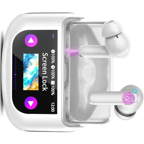Wireless Earbuds, Bluetooth 5.4 Earbuds with Multifunctional Touch Screen,