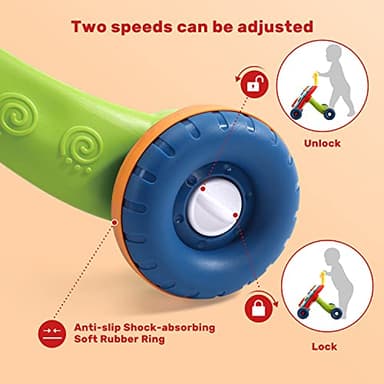 CUTE STONE Sit to Stand Learning Walker, 2 in 1 Baby Walker, Early Educational Child Activity Center, Multifunctional Removable Play Panel, Baby Music Learning Toy Gift for Infant Boys Girls - Image 5