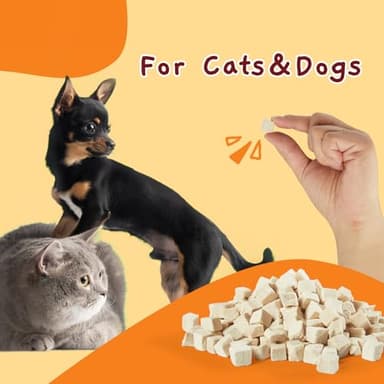 Jungle Calling Freeze-Dried Chicken Treats for Cats & Dogs, Single Ingredient, Grain-Free, High Protein Training Rewards & Food Topper (Chicken Cubes, 3.2 oz) - Image 3