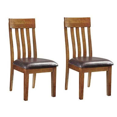 Signature Design by Ashley Ralene Rake Back 19" Dining Room Chair 2 Count, Medium Brown - Image 1
