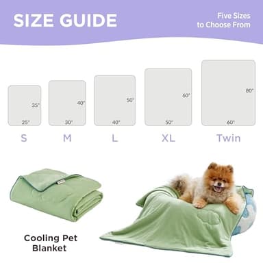 Lesure Premium Cooling Blankets for Large Dogs - Washable Dog Cooling Throw Blanket with Q-MAX>0.4，Durable Self Cooling Pet Mat for Cat, Soft Cooling Summer Blanket for Hot Weather, Green, 40x50 - Image 6