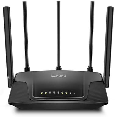 LNN Wi-Fi 6 Router, 3000Mbps Dual Band Wireless Gigabit Routers for Gaming, 20+ Devices Support with OFDMA, 2000 Sq.Ft Coverage, FCC Certified - Image 1