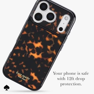 Kate Spade New York iPhone 17 Pro Case - Compatible with MagSafe - Designer Phone Case - Tortoise - Image 4