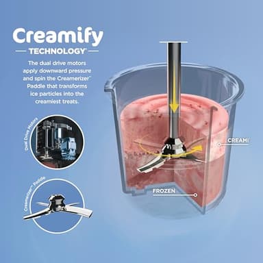 Ninja CREAMi | Ice Cream Maker Bundle | Includes (4)16 oz. Tubs for Gelato, Mix-ins, Milkshakes, Sorbet, Smoothie Bowls & More| 7 One-Touch Programs| Compact Size| Perfect for Kids | Silver - Image 5
