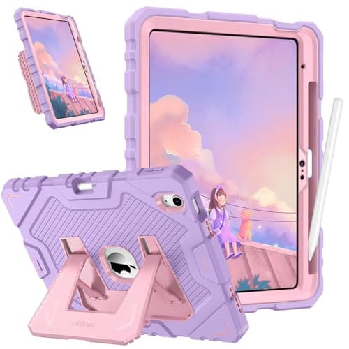 Fintie Kids Friendly Case for iPad (A16) 11th Generation 11 Inch (2025), iPad 10th Generation 10.9 Inch (2022), Fully-Body Rugged Heavy Duty Shockproof Protective Case with Kickstand, Purple - Image 1